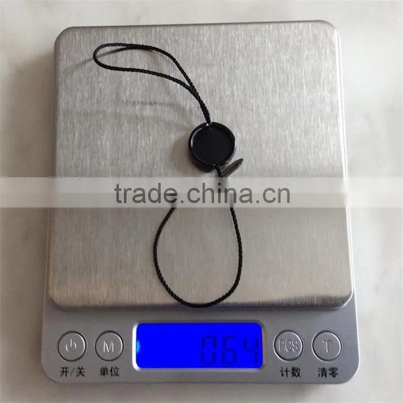 Metal string tag plastic tag