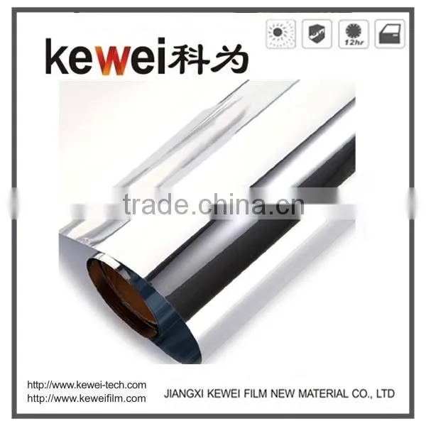 High heat resistant Double-side silver building window film covering with high UV protection