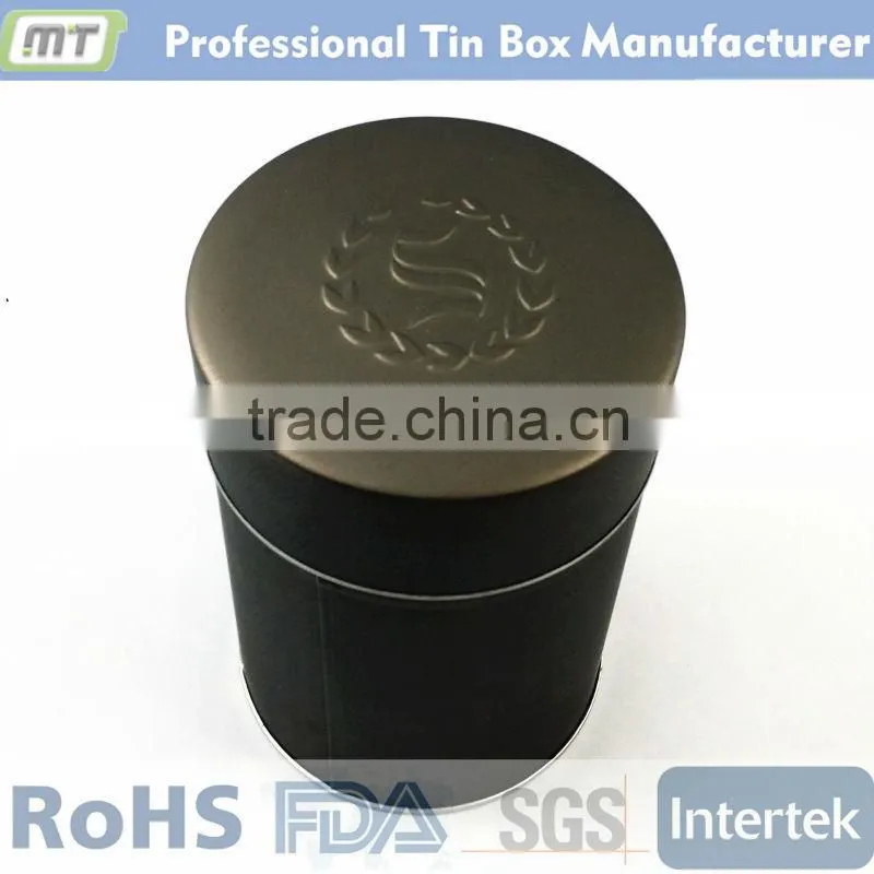 round empty can with insert lid, empty can