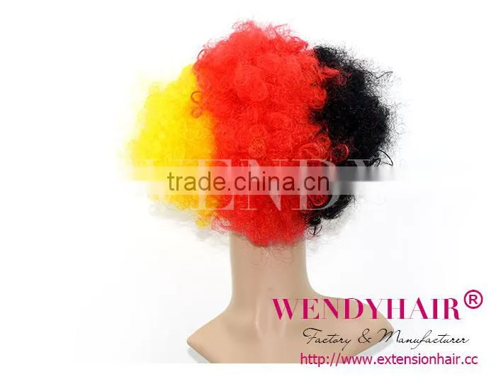 Japanese fiber Fashion football fan wigs hair
