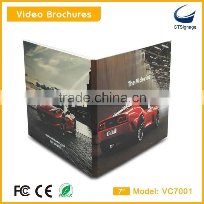 2.4''/3.5"/4.3'/5"/7'/10'' lcd video brochure card ,greeting card
