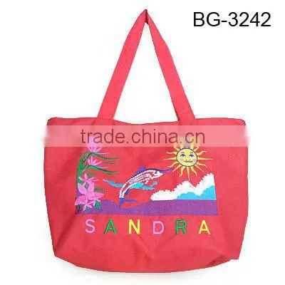 hot sale oxford tote beach bag handle polyester beach bag 2013