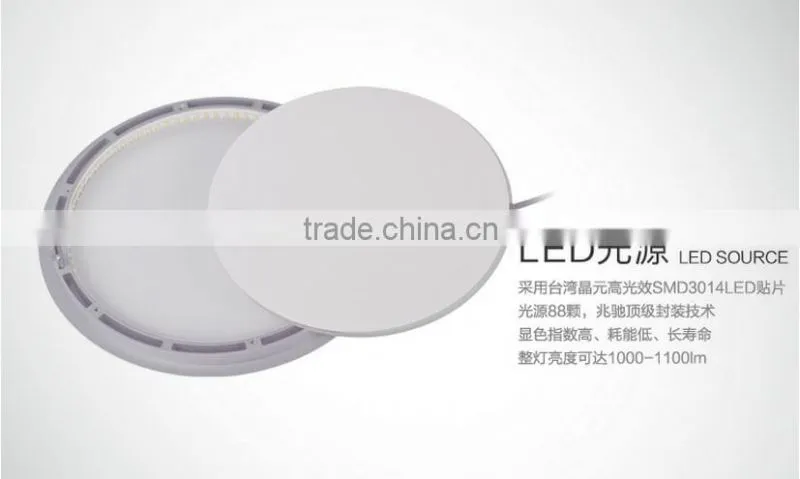 Ultra-thin LED panel lights 15w 1350LM Round Mini Dimmable LED Ceiling Light 185mm Hole Size