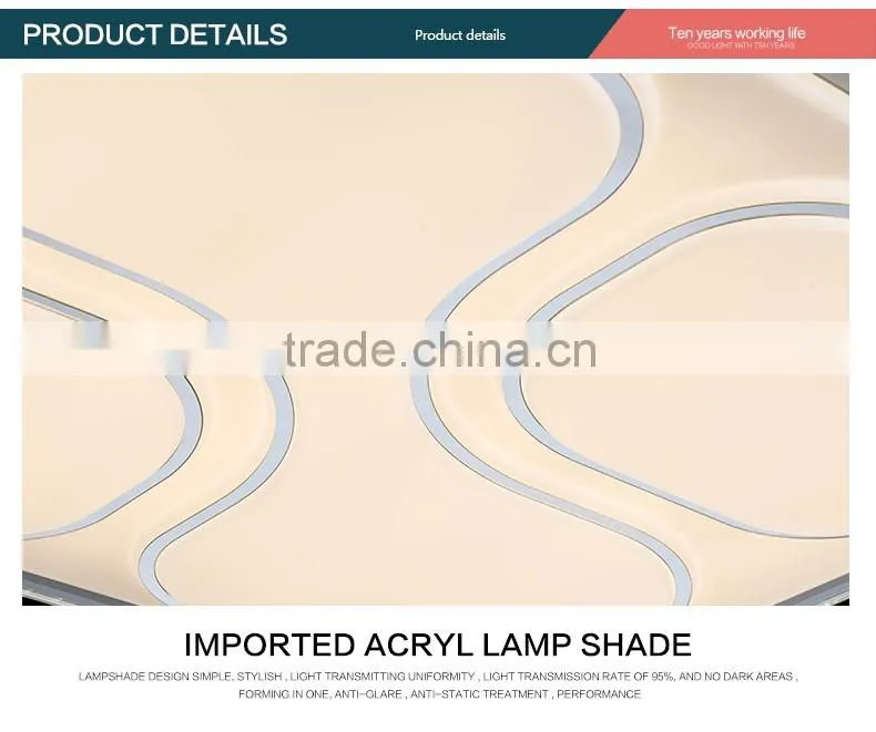 Square aluminum led ceiling light 48W
