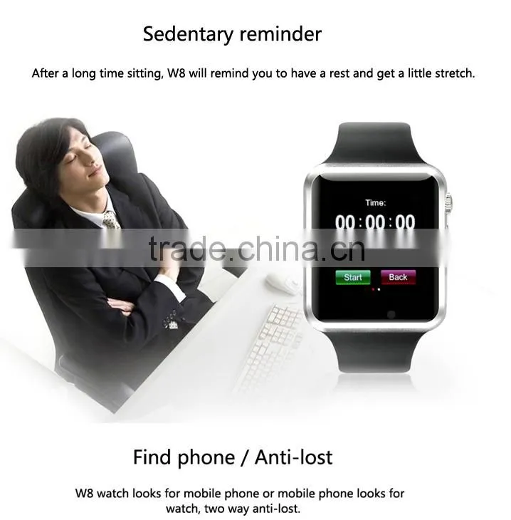 2016 W8 Bluetooth Smart Watch Sport Health Fitness Tracker Smart watch w8