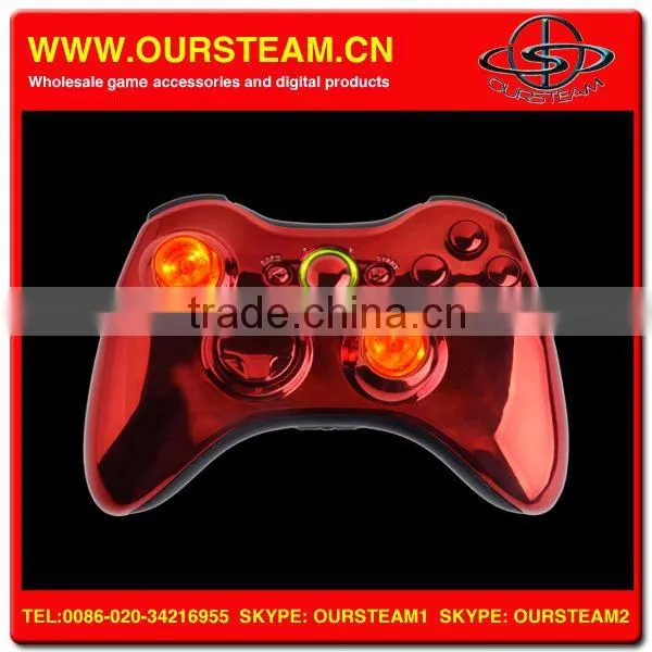 Custom Red Controller with LED For XBOX 360 Wireless