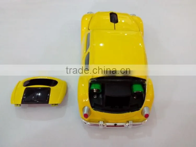 Promotional Gift Car Shaped Novelty Wireless Mouse with LED Lamp