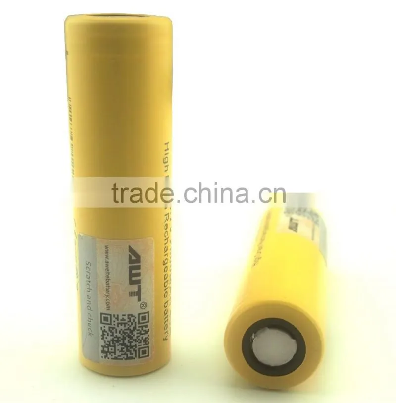 AWT Yellow 18650 2600mah 40A Subox mini vape mod box mod awt 18650 high drain for best vape mod philippine