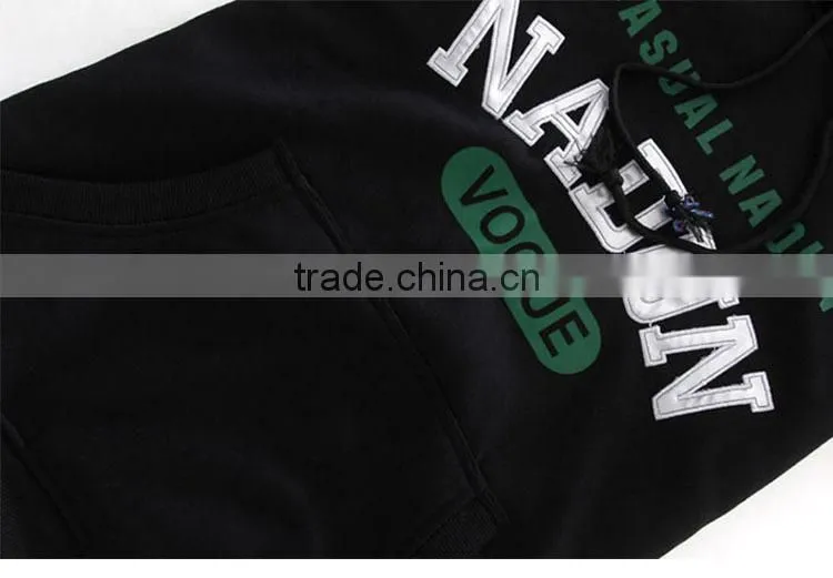 The new large size men's fleece spot round collar for youth popular hoodies