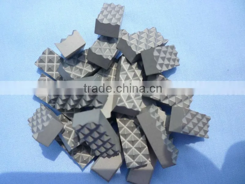 carbide replacement inserts for chuck jaws in diamond drilling