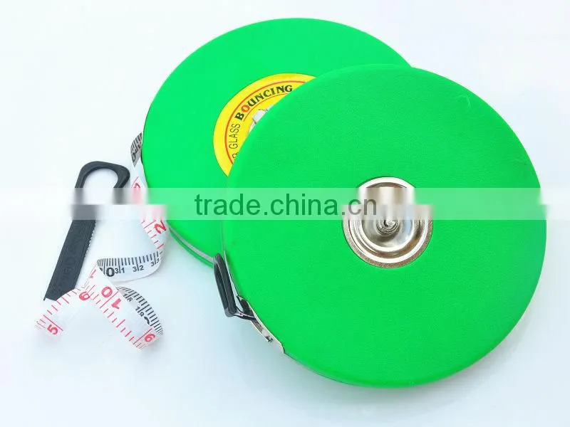 50m long distance reel measuring tape high precision bulk wholesales pvc fiberglass measurement tools