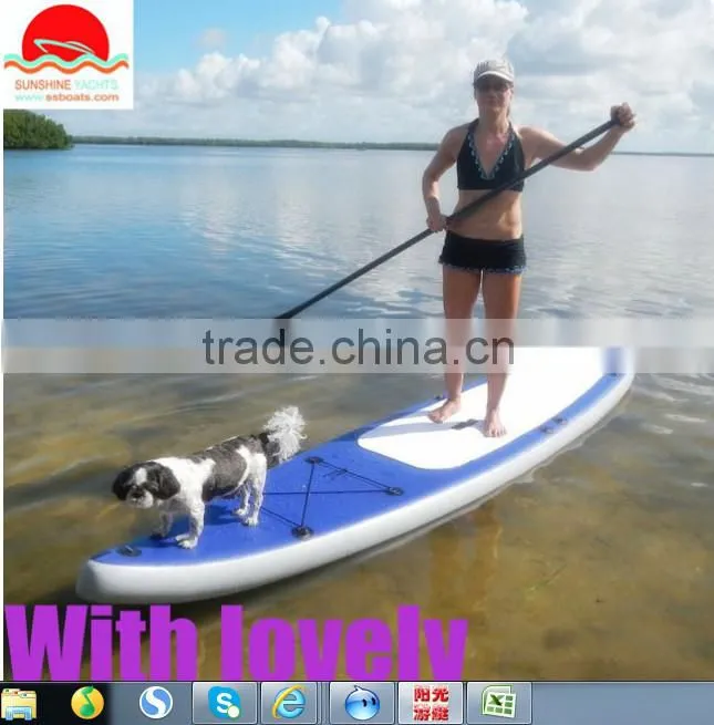 Professional Manufacture CE certification 2015 new design inflatable SUP paddle board/High quality drop stitch material