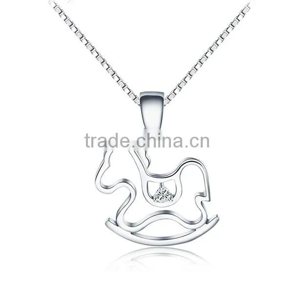 horse shape pendant,925 silver jewelry charm pendant