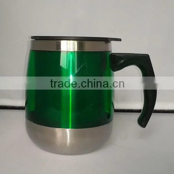 plastic insulated thermos travel coffee mug