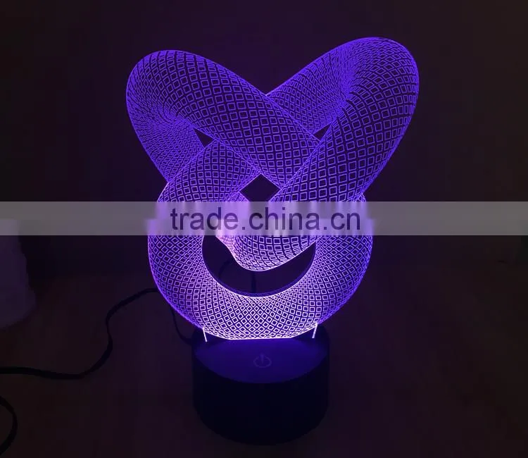 Color Changing 3D Twist Knot LED Night Lamp