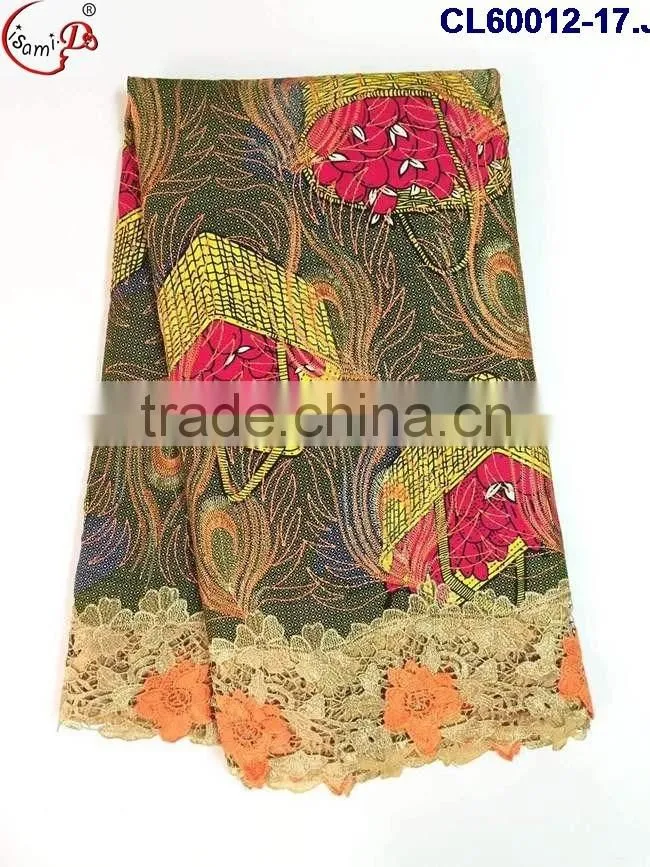 CL60012-2 New design available fast shipping good quality lace with wax 6yards