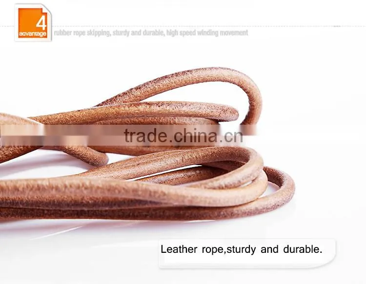 high quality new design fitness crossfit aluminum jump rope leather jump rope