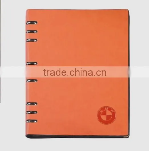spiral bound leather notebook