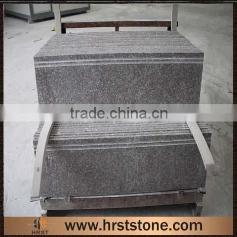 Polished Red Granite anti-slip stairs, Stair Step Covers