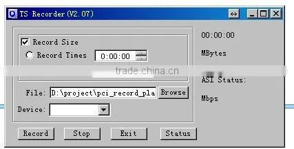 PCI TS asi recorder Card (ASI IN and ASI out)