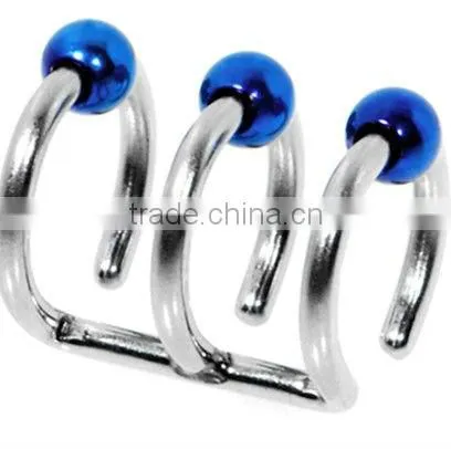 Non Pierced Clip On Ball Closure Ring&fashion men ear stud&fake non pierecing earring