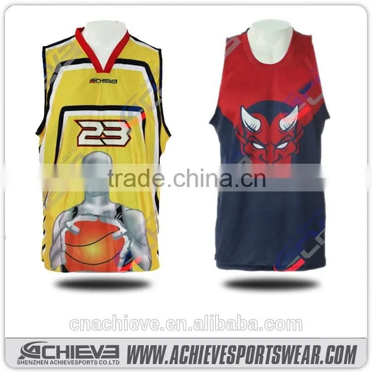 wholesale customized sublimated top quality comfortable basketball jersy