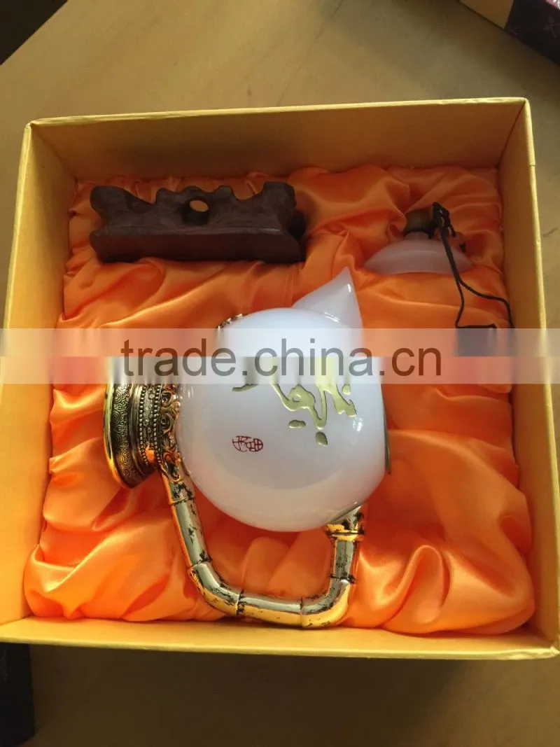 Bottle gourd teapot, White Glass Teapot