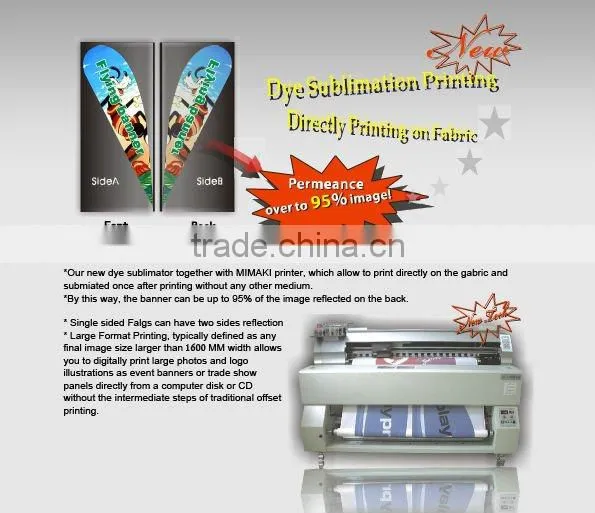 High speed 3.4m large format solvent printer, flex banner printing machine price