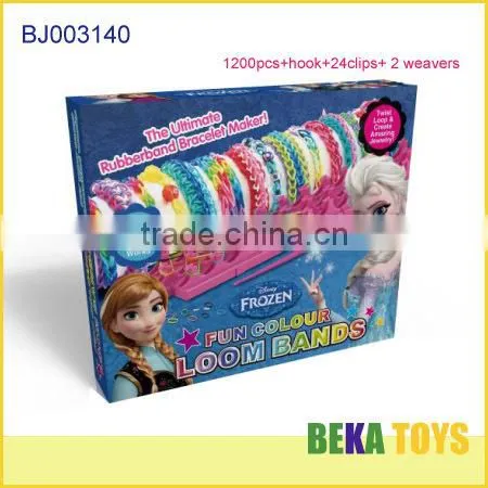 Crazy make friendship rubber band bracelet crazy rainbowe loom band kit in blue box