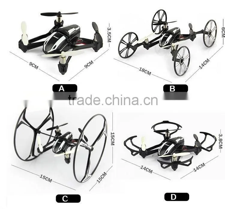2016 hot 2 in 1 drive and fly 2.4G RF racing drone