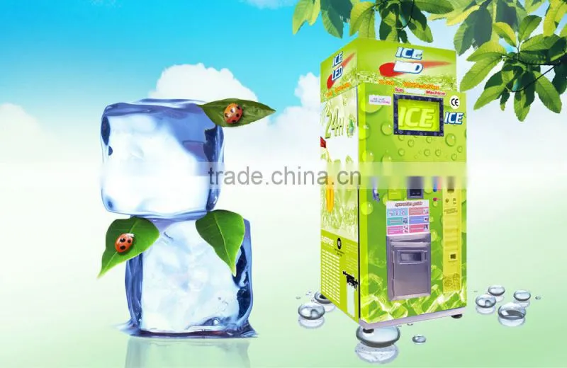 Energy Saving Convenient Multifunction Self-Service Ice Vending Machine For Bagged Ice Or Bulk Ice