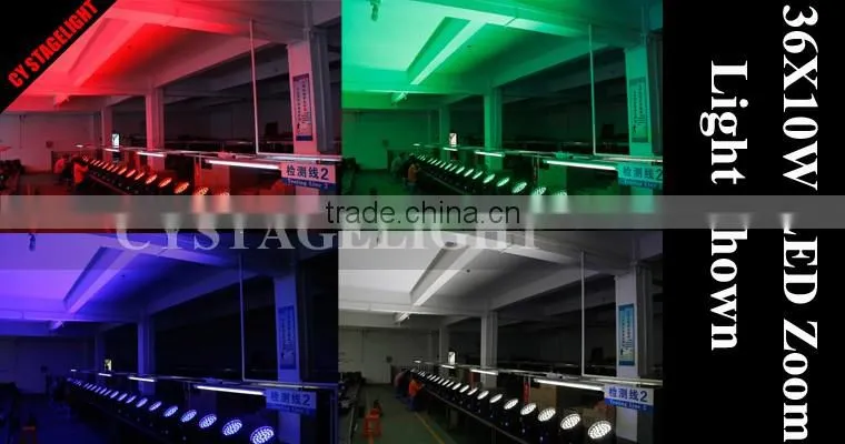36x10w LED Zoom Moving Head Light RGBW 4 IN 1 Wash light