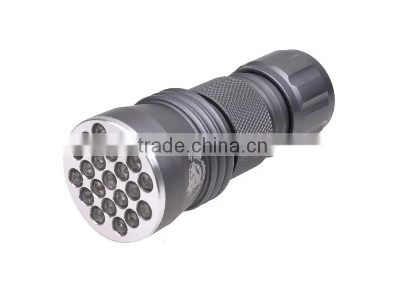 Purple Light 21 LED 395nm UV LED Flashlight for Money Detect Wholesale