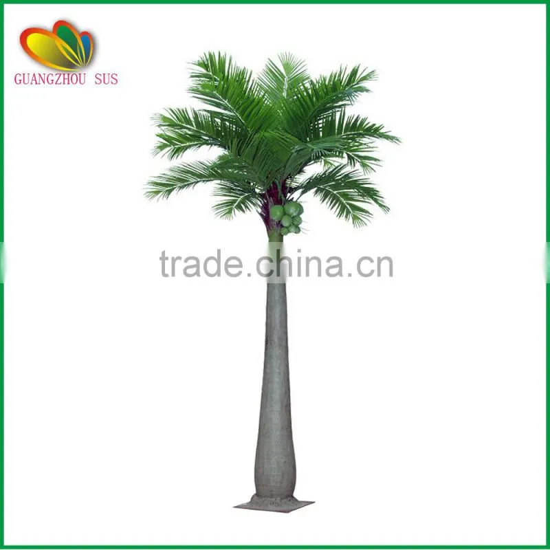 Guangzhou fiberglass artificial coconut tree for outdoor decorative