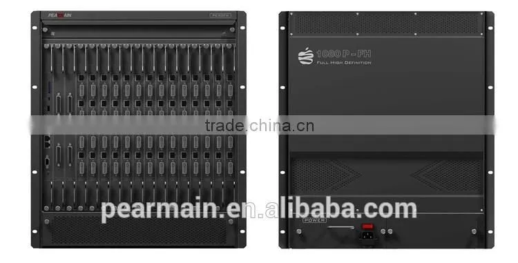 FHD Modular Hybrid(Analog/SDI/VGA/DVI/HDMI/IP) Cctv Video Matrix Switcher