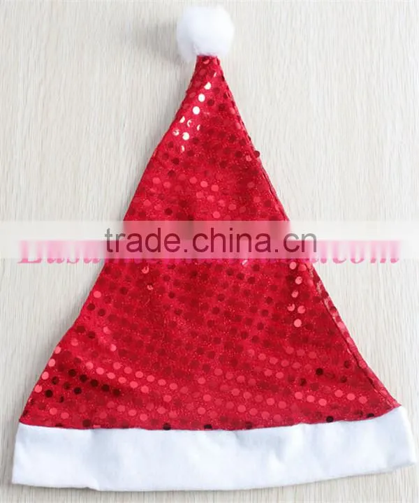 Decorations xmas colorful funny Sequins christmas santa hats