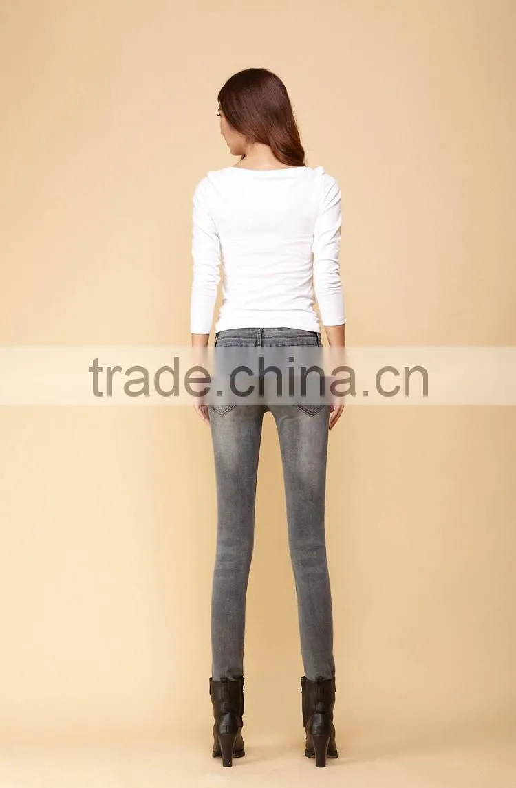 Hot-selling elegant autumn high quality women denim pants