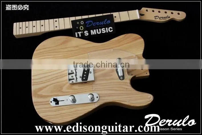 MX777 Diy High Quality Solid American Ash Wood Unfinished Electric Guitar Kit