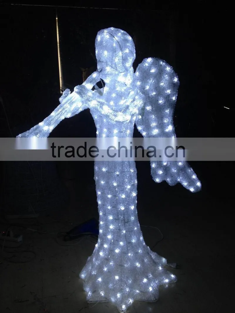 Angel motif outdoor led christmas lights / outdoor lighted christmas angel