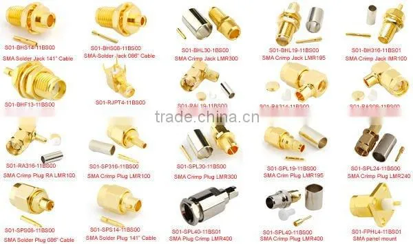 crimp cable sma rf coaxial connctor for .086'' Cable rf connector