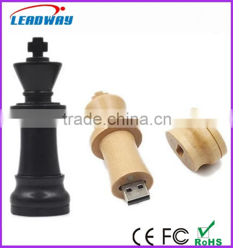 Eco-Friendly Wooden Chess Shaped USB 2.0 Flash Drive