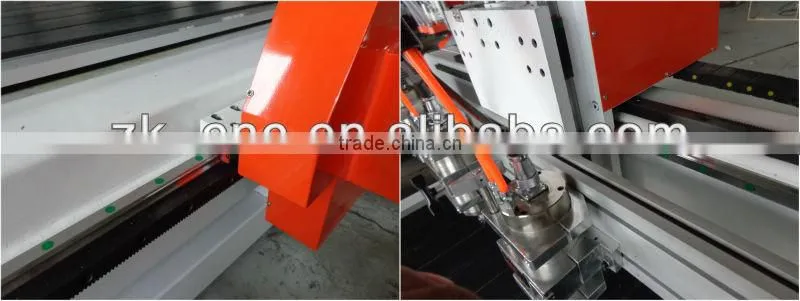 4 Axis 4 Spindles CNC Carver Router for Flat & Cylinder Material 1300*2500mm ZK-1325-4