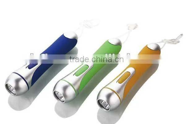 Plastic 9 led mini led flashlight with strap
