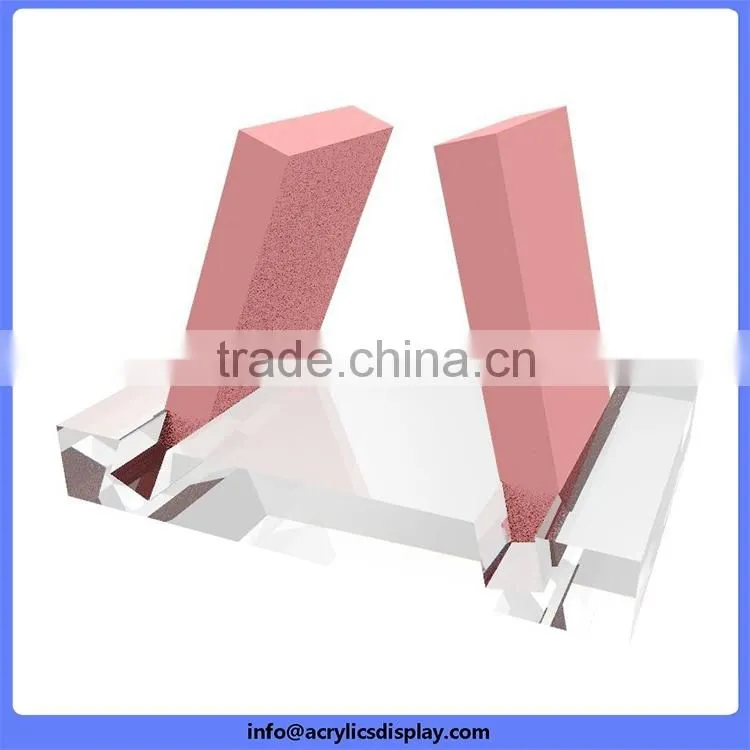 Durable useful acrylic tabletop display stand