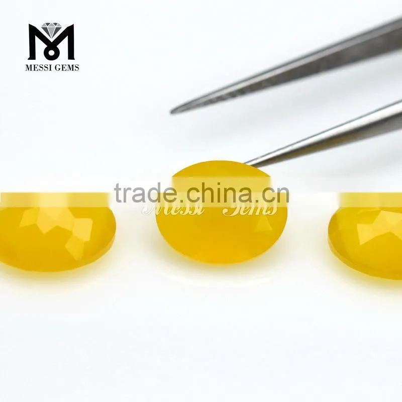 Hot Sell Oval 8x10 Yellow Stone Agate