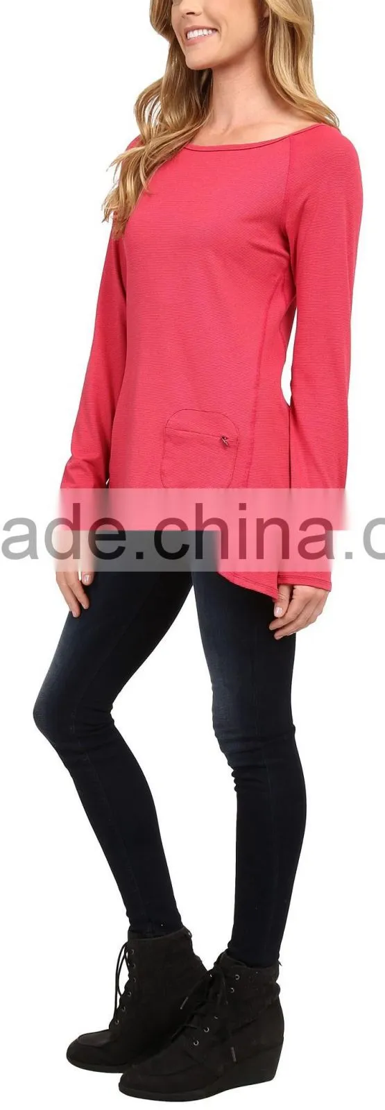 Ramax Custom Women Sport Lightweight Round Neck Pullover Long Sleeve T Shirt
