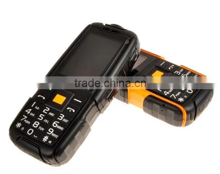 2016 NEW NO.1 A9 Mobile Phone A9 Rugged Waterproof Highlight Flashlight Strong Signal 4800mAh Power Bank Cell Phone 2.4inch