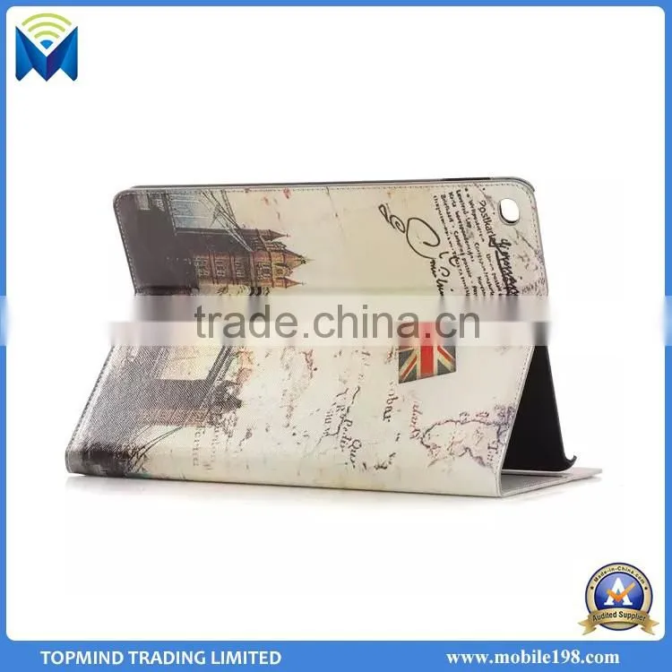 Retro Statue of Liberty Wallet Stand PU Leather Case for iPad Pro