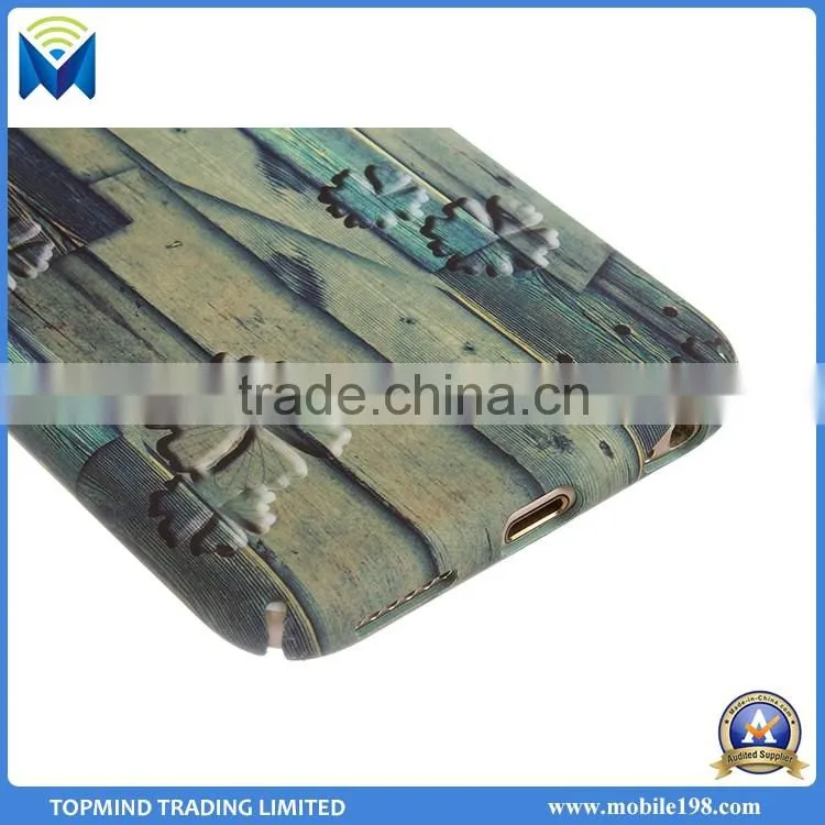 Hot Sale Wooden Pattern PC Back Case Cover for iPhone 6 6S