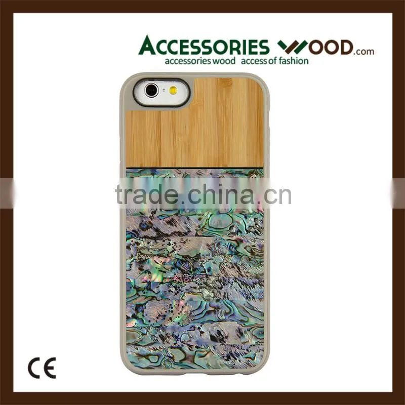 New design wholesale phone accessories wood and shell phone case for iPhone
